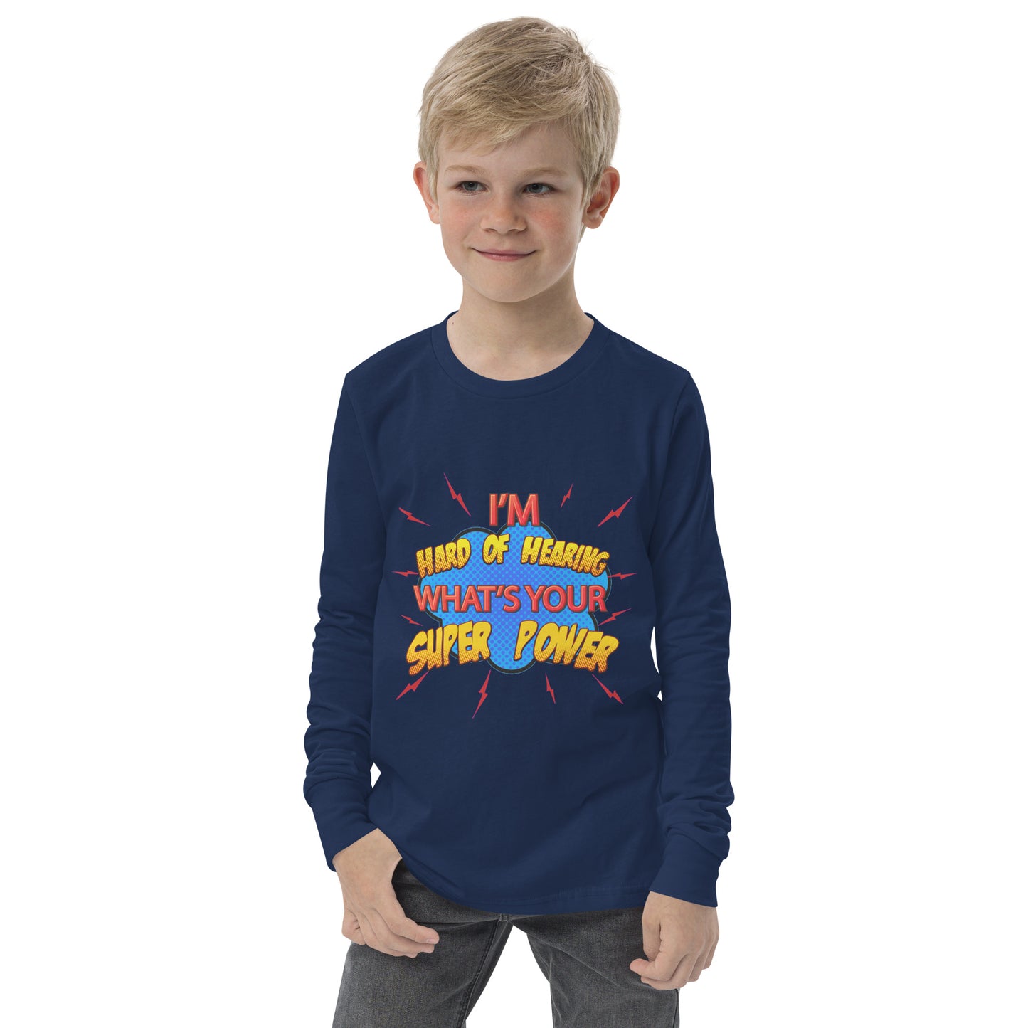 Hard of Hearing Youth long sleeve tee